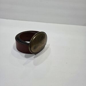 Divided Brown Leather Belt Sz.M
